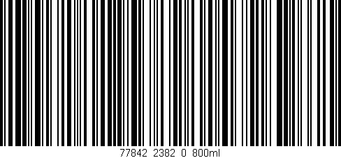 Código de barras (EAN, GTIN, SKU, ISBN): '77842_2382_0_800ml'