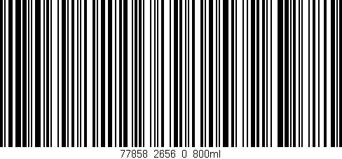 Código de barras (EAN, GTIN, SKU, ISBN): '77858_2656_0_800ml'