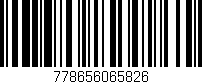 Código de barras (EAN, GTIN, SKU, ISBN): '778656065826'
