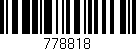 Código de barras (EAN, GTIN, SKU, ISBN): '778818'