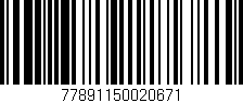 Código de barras (EAN, GTIN, SKU, ISBN): '77891150020671'