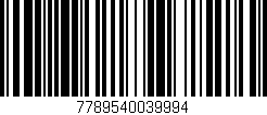 Código de barras (EAN, GTIN, SKU, ISBN): '7789540039994'