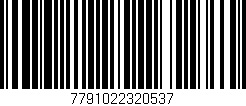 Código de barras (EAN, GTIN, SKU, ISBN): '7791022320537'