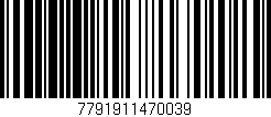 Código de barras (EAN, GTIN, SKU, ISBN): '7791911470039'