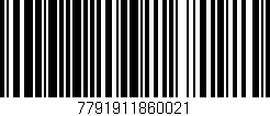 Código de barras (EAN, GTIN, SKU, ISBN): '7791911860021'