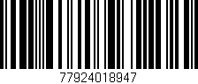 Código de barras (EAN, GTIN, SKU, ISBN): '77924018947'