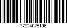 Código de barras (EAN, GTIN, SKU, ISBN): '77924025136'