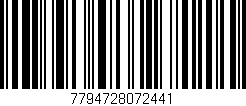 Código de barras (EAN, GTIN, SKU, ISBN): '7794728072441'
