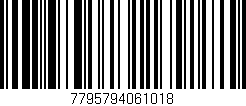 Código de barras (EAN, GTIN, SKU, ISBN): '7795794061018'