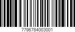 Código de barras (EAN, GTIN, SKU, ISBN): '7796784003001'