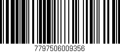 Código de barras (EAN, GTIN, SKU, ISBN): '7797506009356'