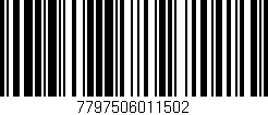 Código de barras (EAN, GTIN, SKU, ISBN): '7797506011502'