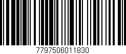 Código de barras (EAN, GTIN, SKU, ISBN): '7797506011830'