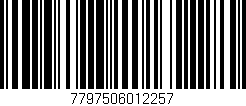 Código de barras (EAN, GTIN, SKU, ISBN): '7797506012257'