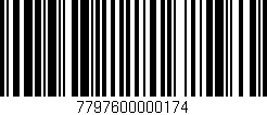 Código de barras (EAN, GTIN, SKU, ISBN): '7797600000174'