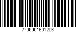 Código de barras (EAN, GTIN, SKU, ISBN): '7798001691206'