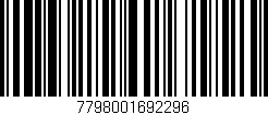 Código de barras (EAN, GTIN, SKU, ISBN): '7798001692296'