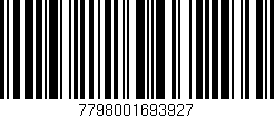 Código de barras (EAN, GTIN, SKU, ISBN): '7798001693927'