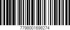 Código de barras (EAN, GTIN, SKU, ISBN): '7798001698274'