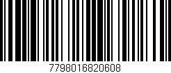 Código de barras (EAN, GTIN, SKU, ISBN): '7798016820608'