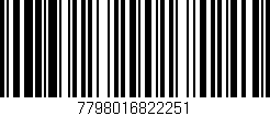 Código de barras (EAN, GTIN, SKU, ISBN): '7798016822251'