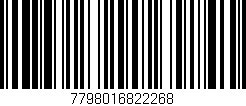 Código de barras (EAN, GTIN, SKU, ISBN): '7798016822268'