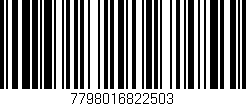 Código de barras (EAN, GTIN, SKU, ISBN): '7798016822503'