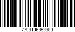 Código de barras (EAN, GTIN, SKU, ISBN): '7798106353689'