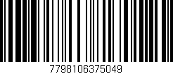 Código de barras (EAN, GTIN, SKU, ISBN): '7798106375049'
