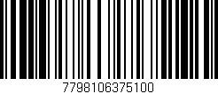 Código de barras (EAN, GTIN, SKU, ISBN): '7798106375100'