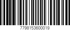 Código de barras (EAN, GTIN, SKU, ISBN): '7798153600019'