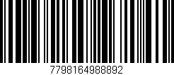 Código de barras (EAN, GTIN, SKU, ISBN): '7798164988892'