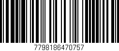 Código de barras (EAN, GTIN, SKU, ISBN): '7798186470757'