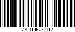 Código de barras (EAN, GTIN, SKU, ISBN): '7798186472317'