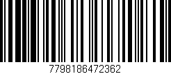 Código de barras (EAN, GTIN, SKU, ISBN): '7798186472362'