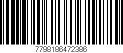 Código de barras (EAN, GTIN, SKU, ISBN): '7798186472386'