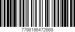 Código de barras (EAN, GTIN, SKU, ISBN): '7798186472669'