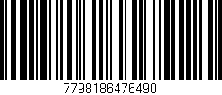 Código de barras (EAN, GTIN, SKU, ISBN): '7798186476490'