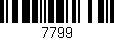 Código de barras (EAN, GTIN, SKU, ISBN): '7799'