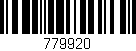 Código de barras (EAN, GTIN, SKU, ISBN): '779920'