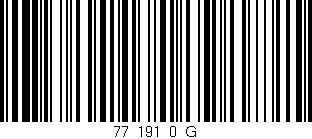 Código de barras (EAN, GTIN, SKU, ISBN): '77_191_0_G'