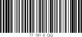 Código de barras (EAN, GTIN, SKU, ISBN): '77_191_0_GG'