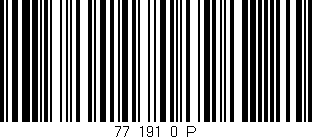 Código de barras (EAN, GTIN, SKU, ISBN): '77_191_0_P'