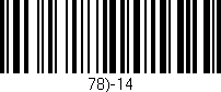 Código de barras (EAN, GTIN, SKU, ISBN): '78)-14'