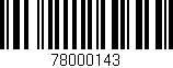 Código de barras (EAN, GTIN, SKU, ISBN): '78000143'