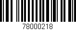 Código de barras (EAN, GTIN, SKU, ISBN): '78000218'