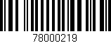 Código de barras (EAN, GTIN, SKU, ISBN): '78000219'