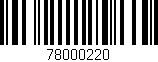 Código de barras (EAN, GTIN, SKU, ISBN): '78000220'