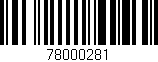 Código de barras (EAN, GTIN, SKU, ISBN): '78000281'