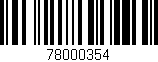 Código de barras (EAN, GTIN, SKU, ISBN): '78000354'